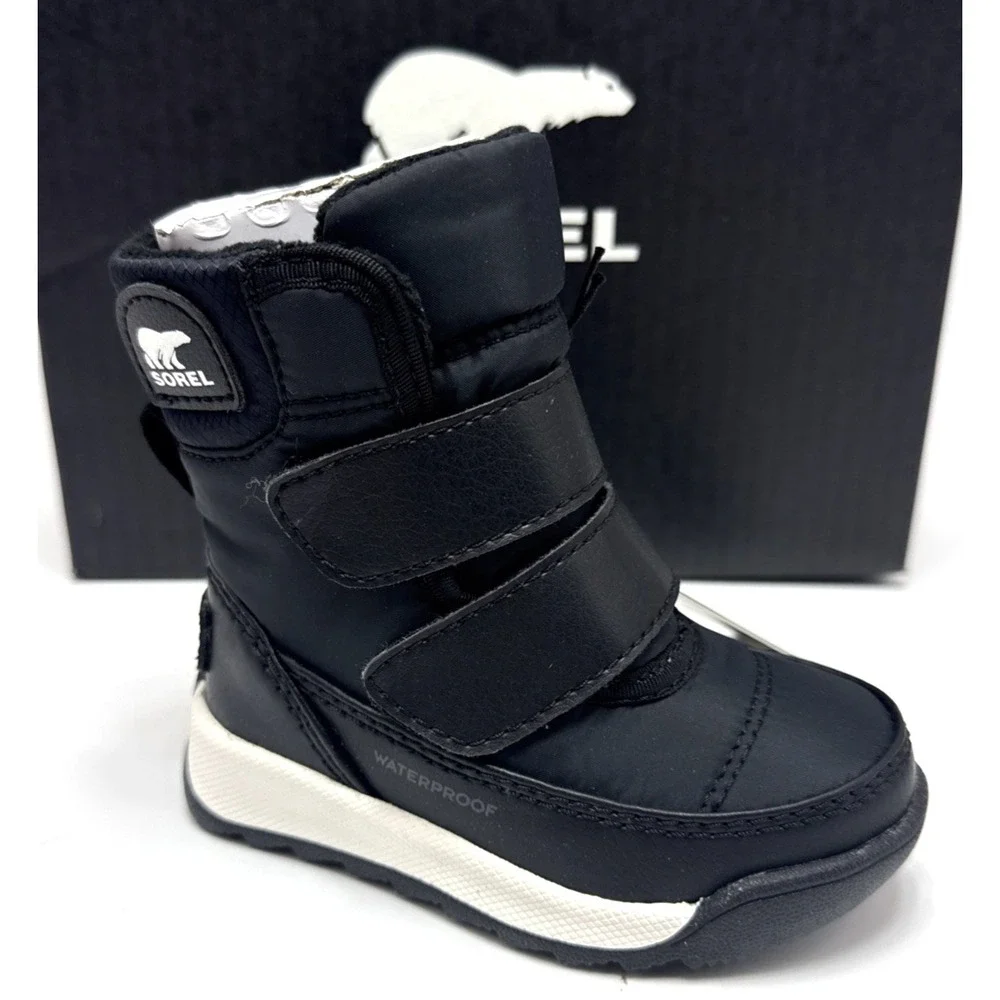 Sorel Little Kids Whitney II Puffy Mid WP Boots Black Size 4 Toddler